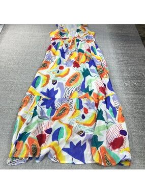 Oliphant 🌹Women's Multicolor Printed Maxi Dress - Bright Abstract Floral